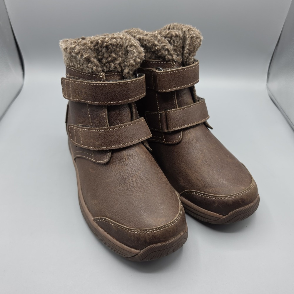 Orthofeet Siena Boots Womens 8 WIDE Brown Leather Orthopedic Comfort Lined